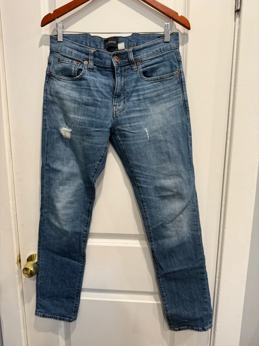 J. Crew Slim Distressed Blue Jeans